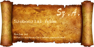 Szoboszlai Ádám névjegykártya